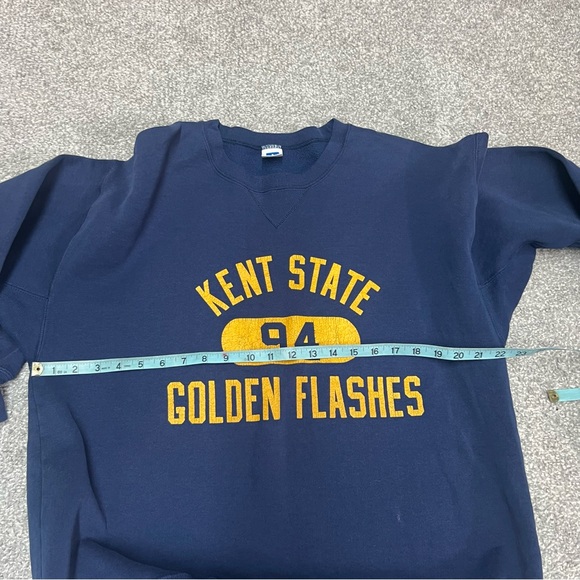 Vtg Kent State University Golden Flashes Sweatshirt XL Blue Russell Athletic 90s - Picture 5 of 9